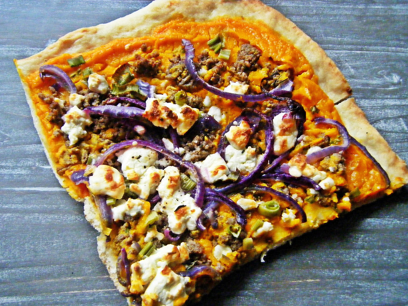 Kurbispizza Mit Hackfleisch Und Feta Sugar Spice