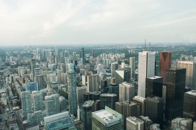 Bild 19 Toronto Skyline vom CN-Tower aus