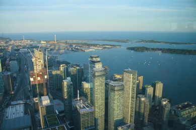 Bild 21 Toronto Skyline Toronto Islands vom CN-Tower aus
